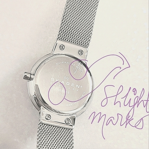 LIKE NEW SKAGEN WOMEN'S "LENORA" WATCH, w/ SWAROVSKI CRYSTALS, STYLE NO. 456SSS - Picture 10 of 11